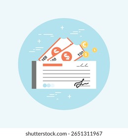 Um ícone plano minimalista que representa pagamento, com linhas limpas e um design simples. Este gráfico versátil é adequado para várias aplicações financeiras e de comércio eletrônico.