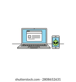 Una ilustración plana minimalista