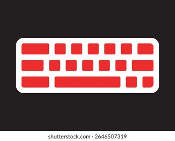 Minimalist Flat Keyboard Shape Symbol Design Interface Element Graphic