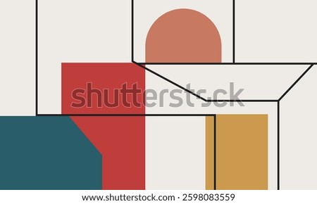 minimalist flat kinder design modern vector graphic illustration
