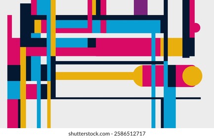 minimalist flat line design modern vector graphic illustration