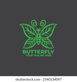 a minimalist flat logo of a butterfly
