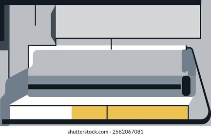 minimalist flat modern barrier vector graphic illustration
