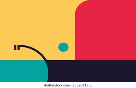 minimalist flat modern color vector graphic illustration