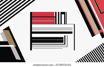 minimalist flat modern geometric vector graphic illustration