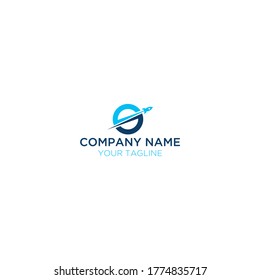 the minimalist flat orbital rocket logo