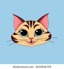 minimalist flat pet cat design modern vector graphic illustration