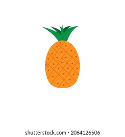 minimalist or flat pineapple illustration