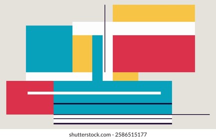 minimalist flat poster design modern vector graphic illustration