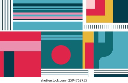 minimalist flat print design modern vector graphic illustration