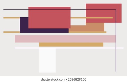 minimalist flat retro design modern vector graphic illustration