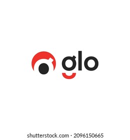 Minimalist flat simple design GLO logo design