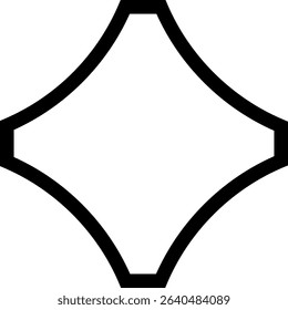 Minimalist flat style four sided shape