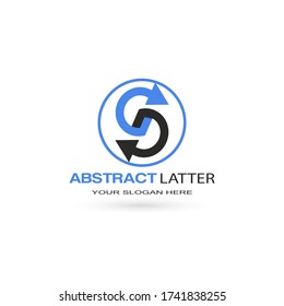minimalist flat symbol letter s for businesses and companies.