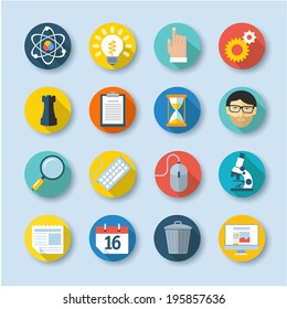 Minimalist flat ui vector design element and icon set. 