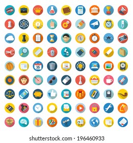 Minimalist flat ui vector design element and icon set.