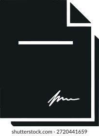 Ilustración vectorial plana minimalista de un documento en blanco, que representa papeleo, informes o archivos, ideal para conceptos de negocios y oficinas.