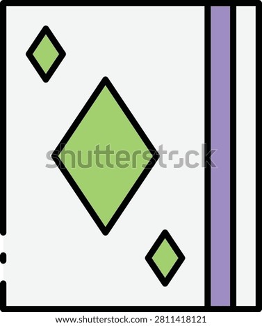 Minimalist Flat Vector Illustration of a Playing Card Suit Representing Bad Habits