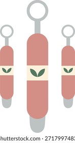 A minimalist flat vector illustration of a professional blackhead remover tool and comedone extractor, perfect for skincare branding, beauty icons, and facial hygiene.
