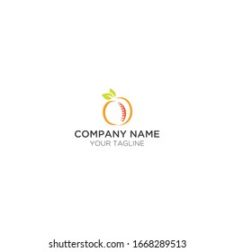 minimalist flats logo peaches and spine