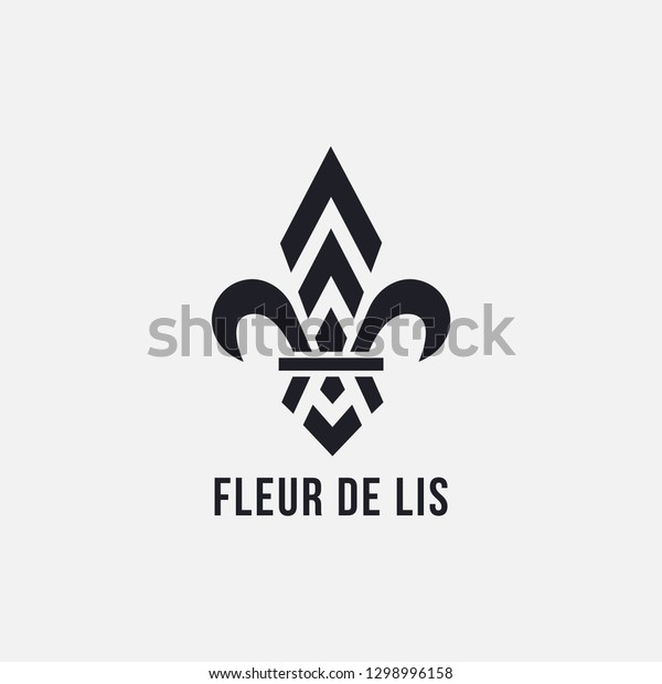 Minimalist Fleur De Lis Logo Vector Stock Vector (Royalty Free ...