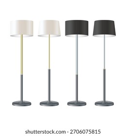 Minimalist Floor Standing Lamp Vector Illustration