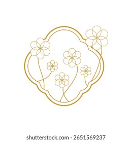 A minimalist floral design. Illustration vector design. EPS 10
