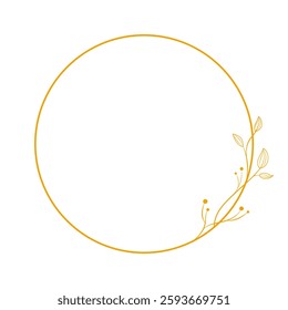 Minimalist Floral Frame for Wedding Invitation Card Decoration