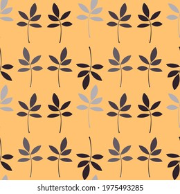 minimalist floral seamless pattern with abstract tree branches. Vector simple background
