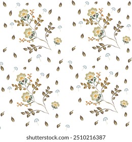 Vetores de padrão sem emenda floral minimalista. 