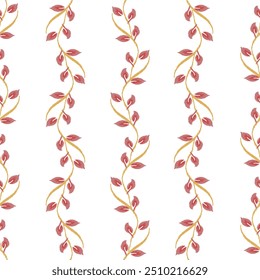 Minimalist Floral Seamless Pattern Vectors. 