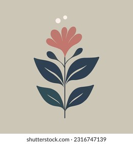 a minimalist floral vector, aesthetic, vintage vector no shading detail.