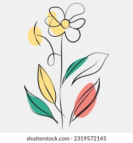 Minimalist Floral Vector Art Illustrations for Occasions template vintage fashion hand drawn decor.