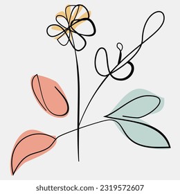 Minimalist Floral Vector Art Illustrations for Occasions template vintage fashion hand drawn decor