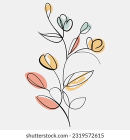 Minimalist Floral Vector Art Illustrations for Occasions template vintage fashion hand drawn decor
