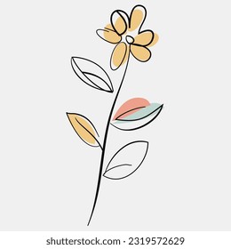 Minimalist Floral Vector Art Illustrations for Occasions template vintage fashion hand drawn decor