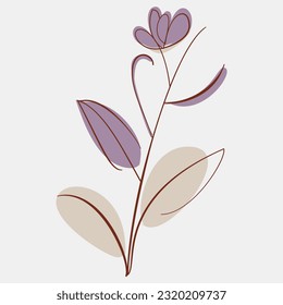 Minimalist Floral Vector Art Illustrations for Occasions template vintage fashion hand drawn decor.