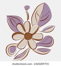 Minimalist Floral Vector Art Illustrations for Occasions template vintage fashion hand drawn decor.