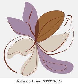 Minimalist Floral Vector Art Illustrations for Occasions template vintage fashion hand drawn decor.