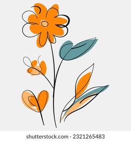 Minimalist Floral Vector Art Illustrations for Occasions template vintage fashion hand drawn decor