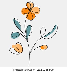 Minimalist Floral Vector Art Illustrations for Occasions template vintage fashion hand drawn decor