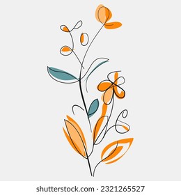 Minimalist Floral Vector Art Illustrations for Occasions template vintage fashion hand drawn decor