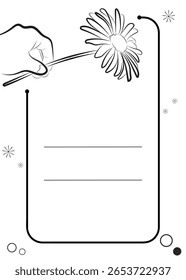 Marco de flores minimalista para texto