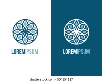 Minimalist flower logo