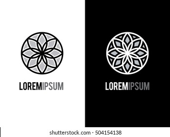 Minimalist flower logo
