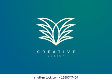 Minimalist flower vector design. It is suitable for spas, hotels, beauty, health, fashion, cosmetics, boutiques, salons, yoga, therapy, and others.