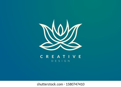 Minimalist flower vector design. It is suitable for spas, hotels, beauty, health, fashion, cosmetics, boutiques, salons, yoga, therapy, and others.