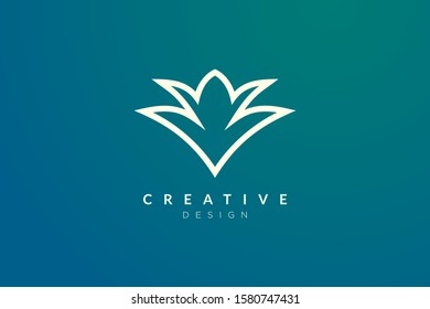 Minimalist flower vector design. It is suitable for spas, hotels, beauty, health, fashion, cosmetics, boutiques, salons, yoga, therapy, and others.