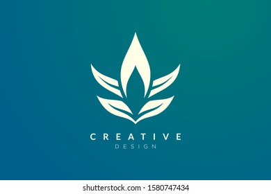 Minimalist flower vector design. It is suitable for spas, hotels, beauty, health, fashion, cosmetics, boutiques, salons, yoga, therapy, and others.