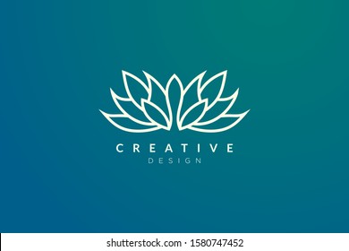 Minimalist flower vector design. It is suitable for spas, hotels, beauty, health, fashion, cosmetics, boutiques, salons, yoga, therapy, and others.